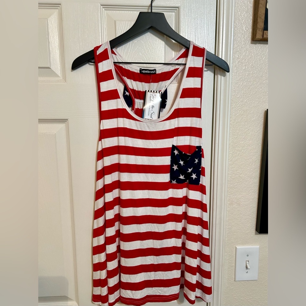 NWT Heimish USA Patriotic Tank Sz 2X